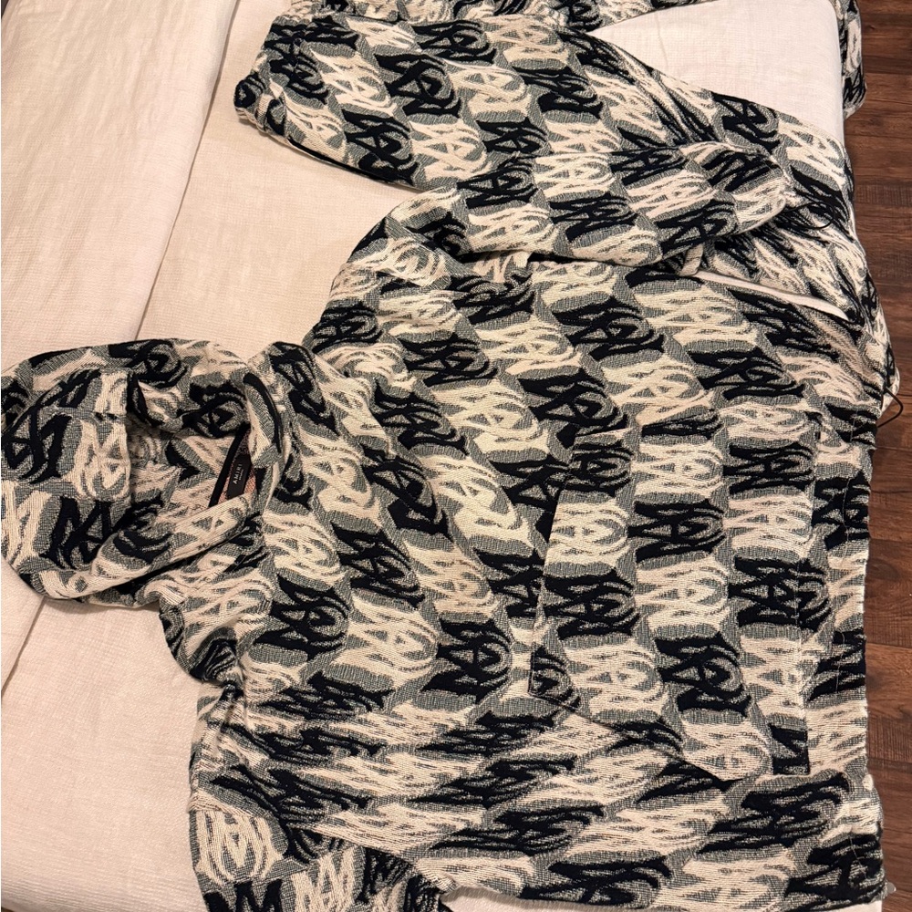 Amiri Tapestry Set -Black and Cream Patterned
